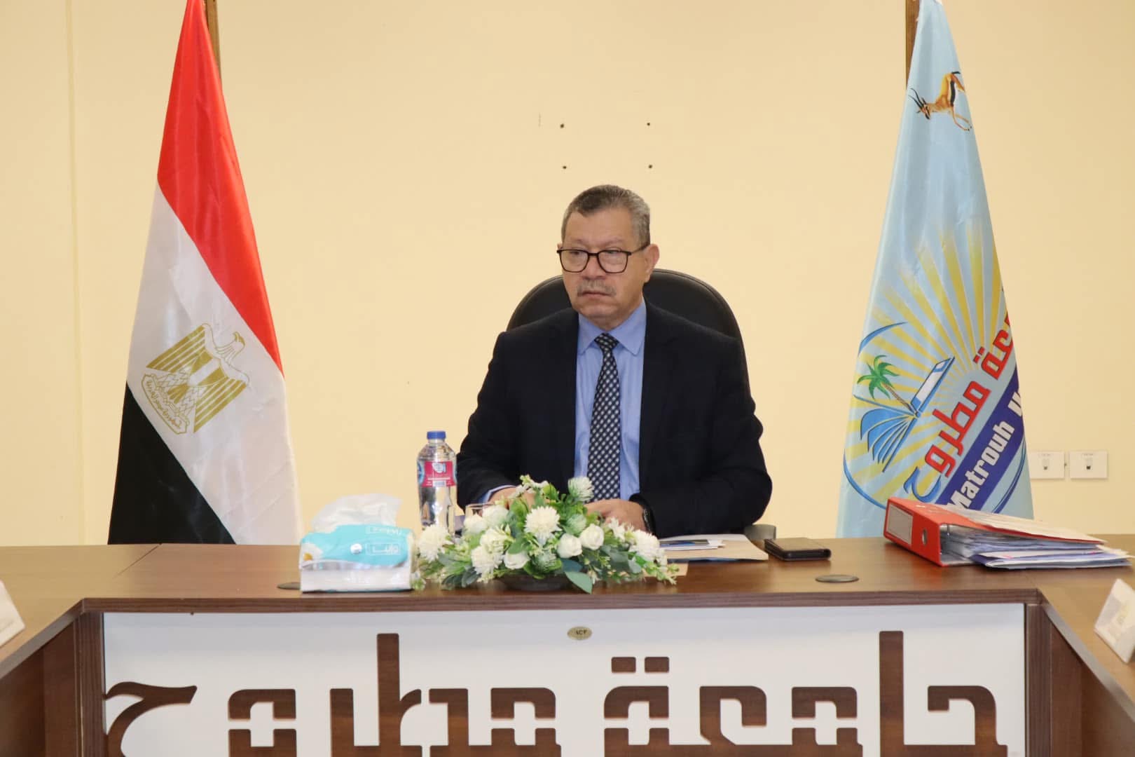في جلسته الـ84: رئيس جامعة مطروح يشيد بجهود أعضاء الجامعة 